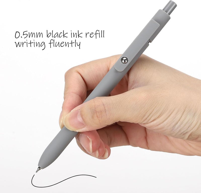 Ddaowanx Gel Pens, 0.5mm Fine Point Quick Dry Black Ink Pens Retractable, Nursing School Essentials,School Supplies, Gifts for Women (6Pcs-Black Ink) - Image 4